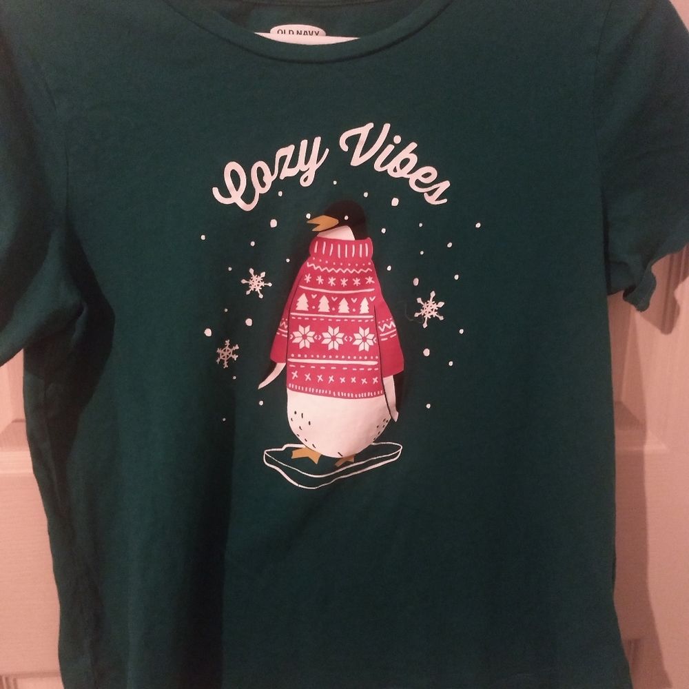 teal christmas tee